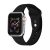 Apple Watch szilikon sport szíj (38mm/40mm/41mm), Fekete